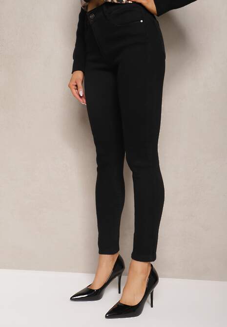 Czarne Jeansy z Efektem Push-Up Skinny Fortoria 4