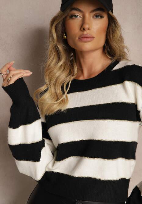 Pulover Zinfarra Alb cu negru 5