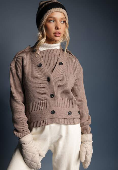 Cardigan Bej închis 4