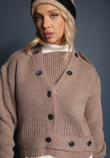 Cardigan Bej închis 5