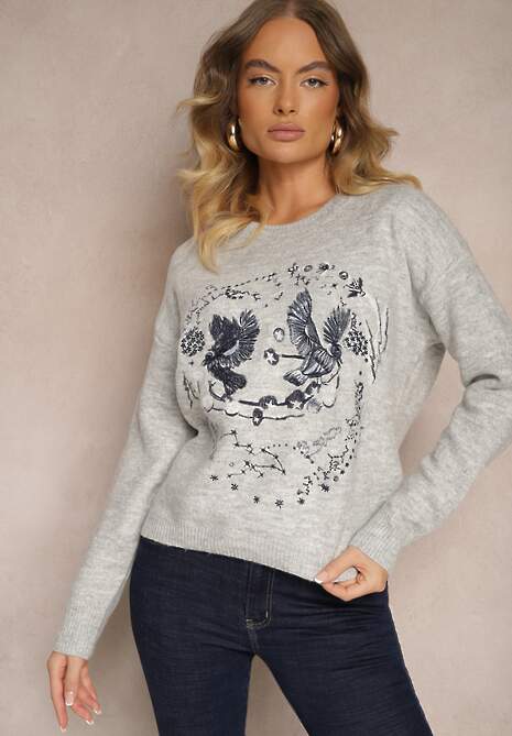 Pulover Inarielle Gri deschis 4