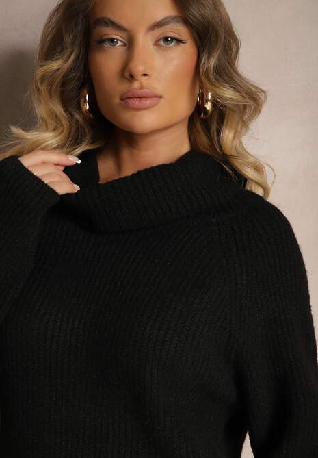 Pulover pe gât Zemilda Negru 5