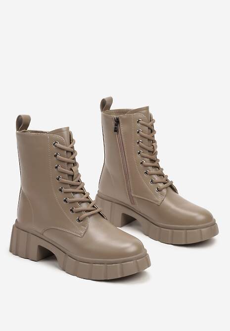 Botine Valentie Bej cu gri 5