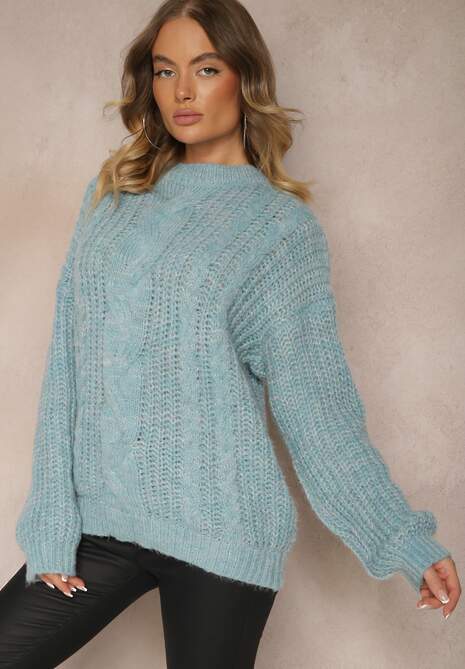 Pulover Ecrisevia Albastru deschis 4
