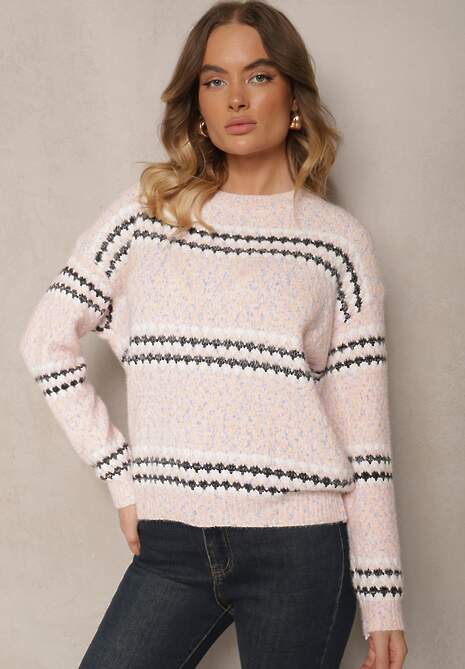 Pulover Siadora Roz deschis 4