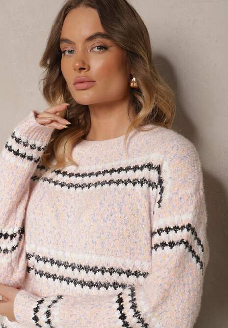 Pulover Siadora Roz deschis 5