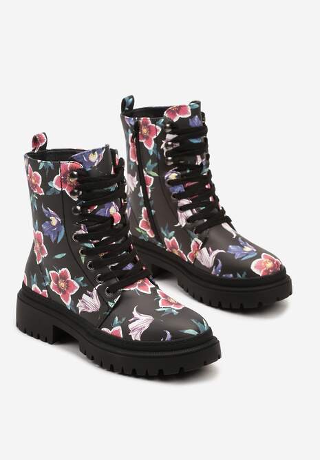 Botine Uzilya Negru cu verde 5