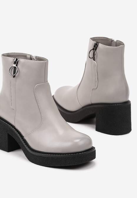 Botine Leatharia Gri 6