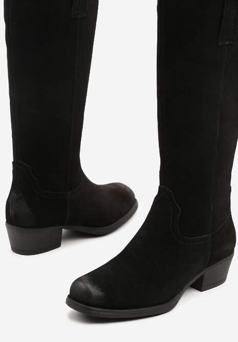 Cizme Leathra Negre 6