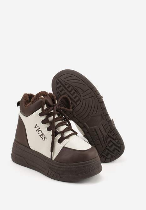 Botine Leavinael Bej cu maro 7
