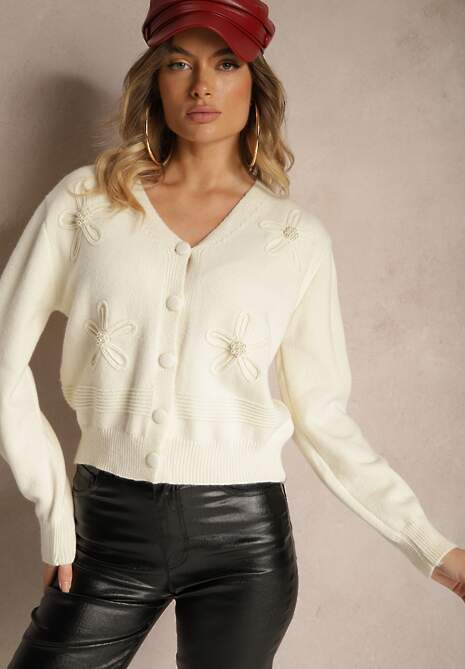 Cardigan Gemirra Bej deschis 4