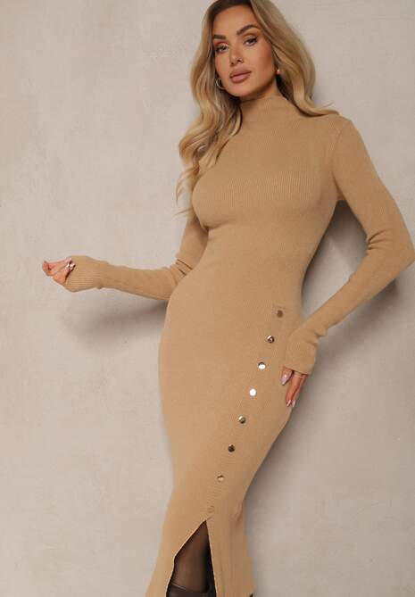 Rochie Gemilina Bej închis 4