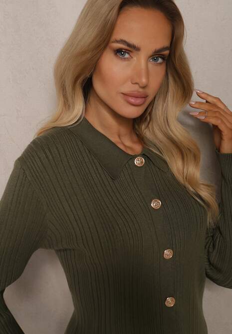 Cardigan Zeanirra Verde închis 5
