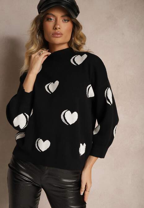 Pulover Zeanisia Negru cu alb 4