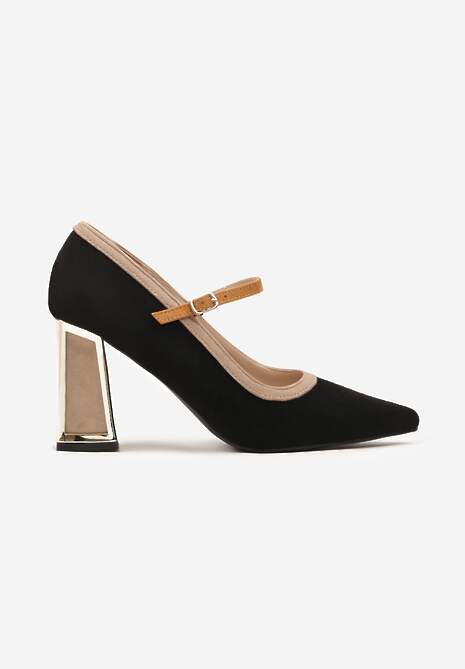 Pantofi cu toc Linnelea Negri 4