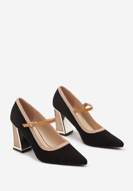 Pantofi cu toc Linnelea Negri 5