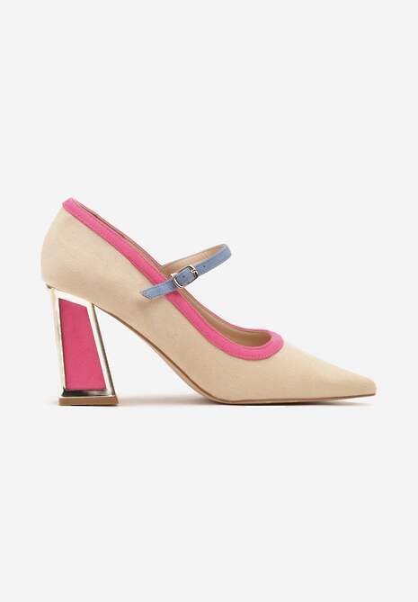 Pantofi cu toc Linnelea Bej 4