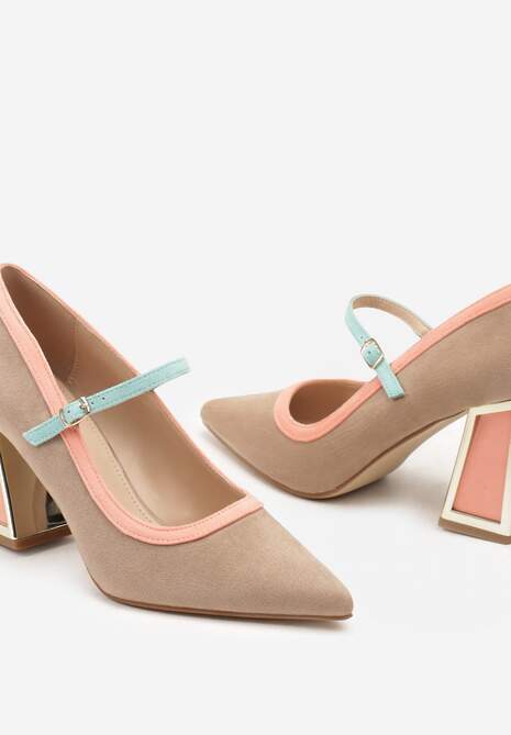 Pantofi cu toc Linnelea Bej 6