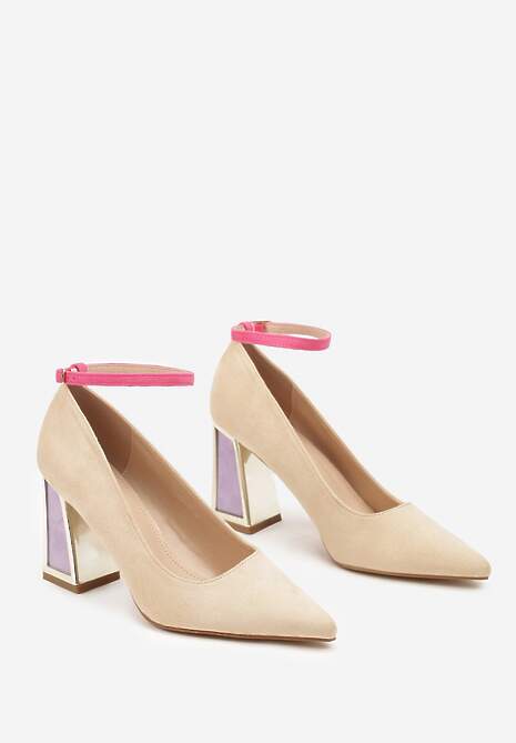 Pantofi cu toc Lannethe Bej 5
