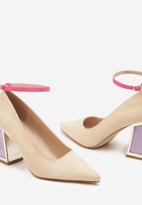 Pantofi cu toc Lannethe Bej 6