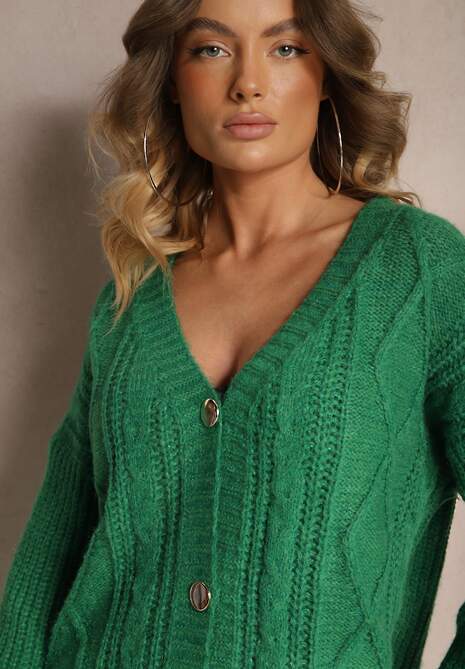 Cardigan Linnalira Verde închis 5