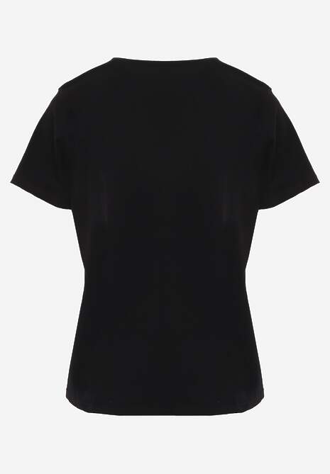 Czarny Casualowy Bawełniany T-shirt Ilanira 7