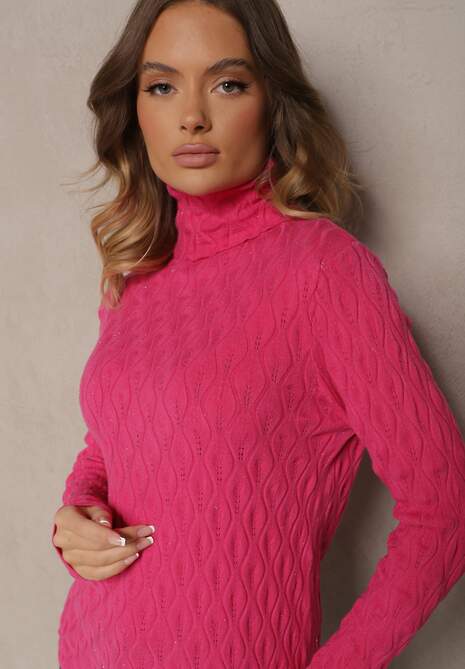 Pulover pe gât Neldora Fucsia 5