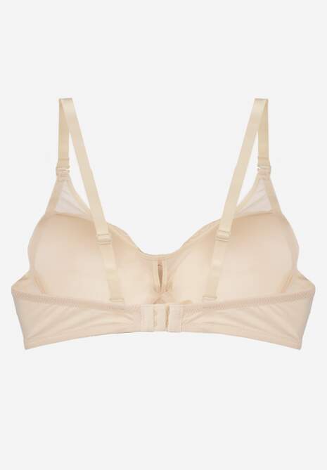 Beżowy Biustonosz Full Cup Zdobiony Koronką Raviera 6