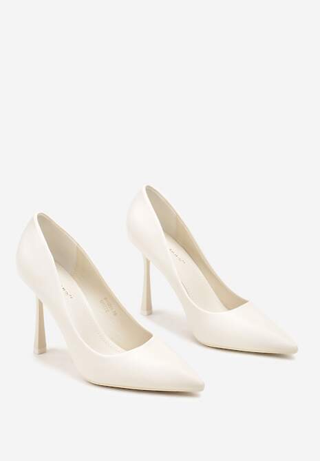 Pantofi stiletto Galadi Albi 5