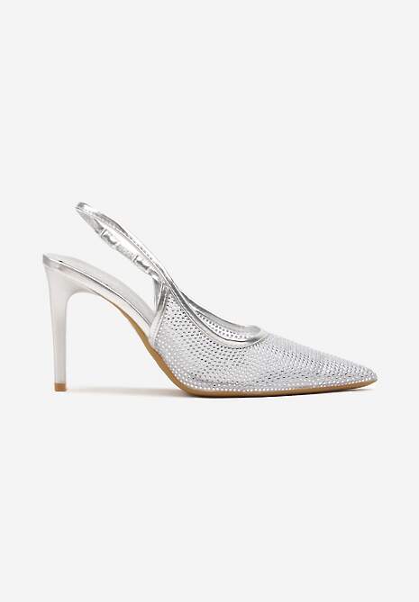 Pantofi stiletto Sanaraia Argintii 4