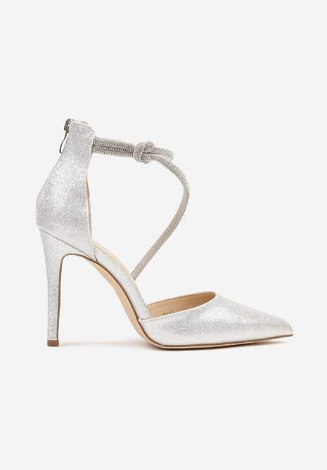 Pantofi stiletto Alennia Argintii 4