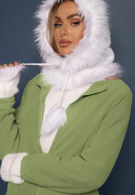 Zielony Casualowy Polar Dannira 5