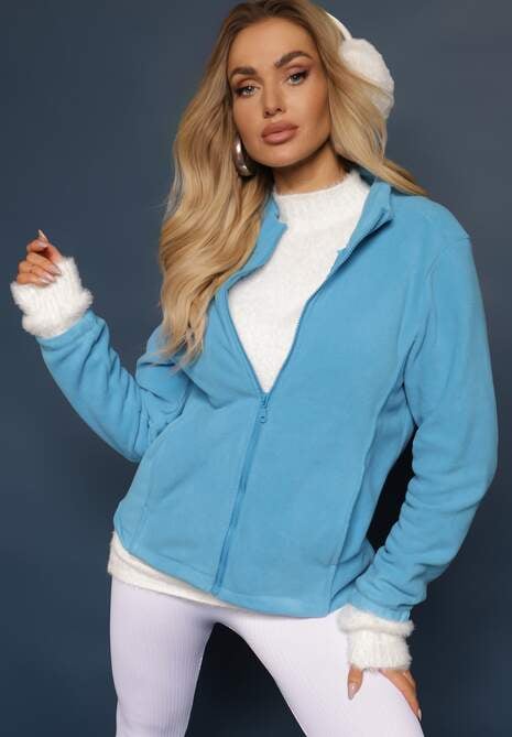 Niebieski Casualowy Polar Dannira 4