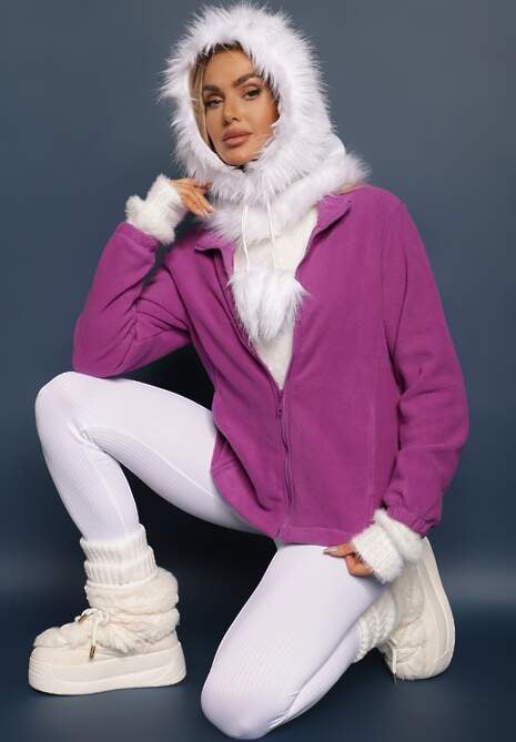 Fioletowy Casualowy Polar Dannira