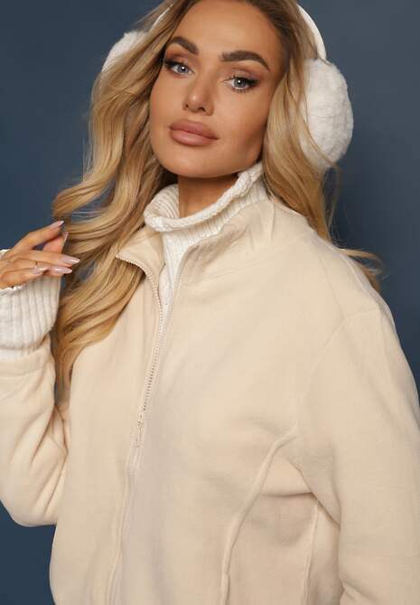 Jasnobeżowy Casualowy Polar Dannira 5