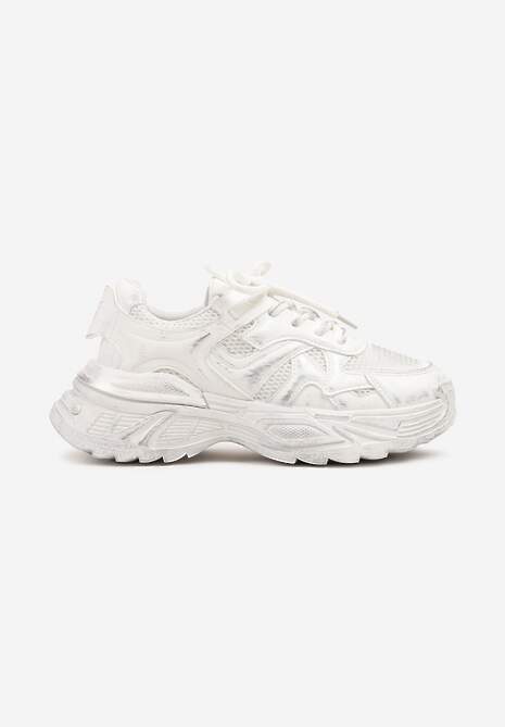 Białe Sneakersy w Streetwearowym Stylu na Podeszwie z Tłoczeniami Neodeoriel 4