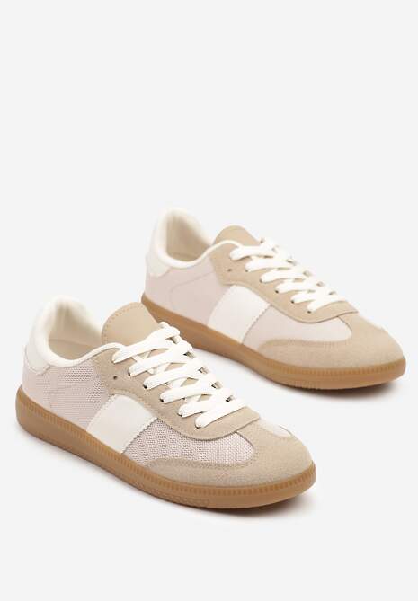 Ciemnobeżowe Sneakersy Tenisówki w Kultowym Stylu Neolithaen 5