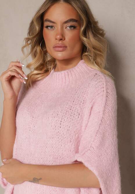 Pulover pe gât Hanivania Roz 5