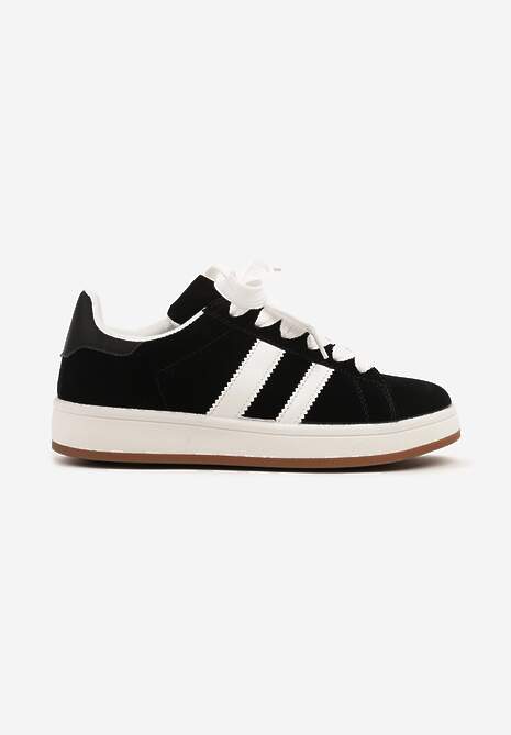 Czarne Sneakersy Ozdobione Paskami Dolirenna 4