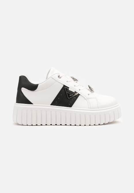 Sneakers Eleanilia Alb cu negru 4
