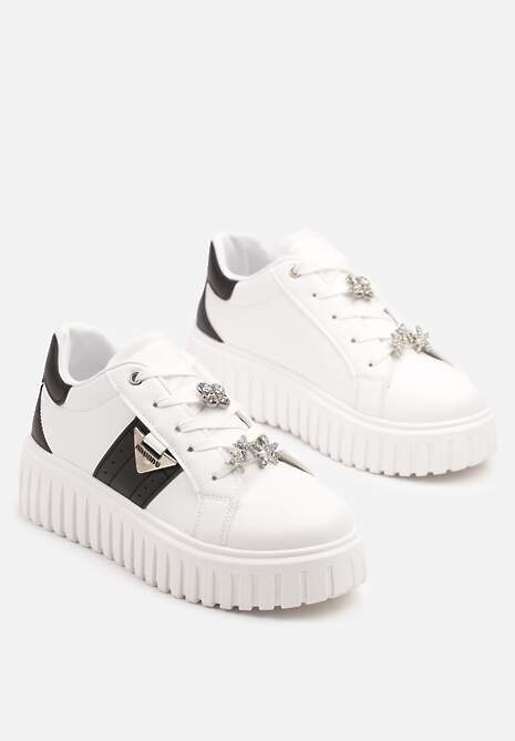 Sneakers Eleanilia Alb cu negru 5
