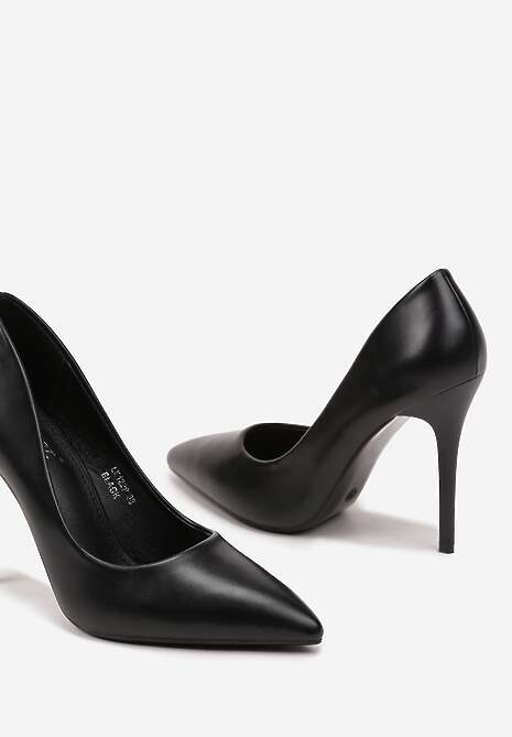 Czarne Szpilki o Eleganckim Fasonie ze Szpiczastym Noskiem Eleaphina 6