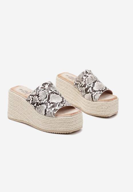 Papuci Gonethra Print piele de șarpe 5