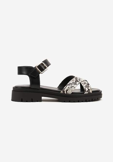 Sandale Delorwena Print piele de șarpe 4