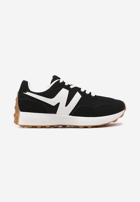 Czarne Sneakersy Ozdobione Geometrycznym Wzorem Hirreti 4