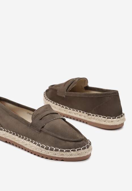 Zielone Espadryle Ozdobione Plecionką i Paskiem Zolivia 6