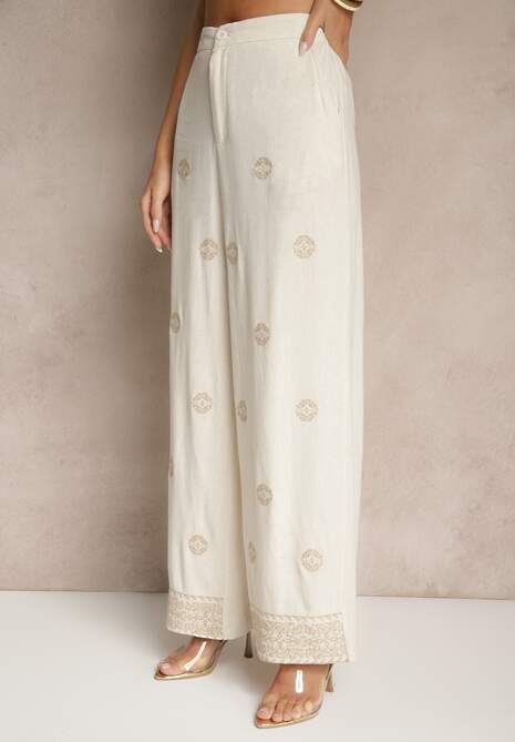 Pantaloni Wilirna Bej 4