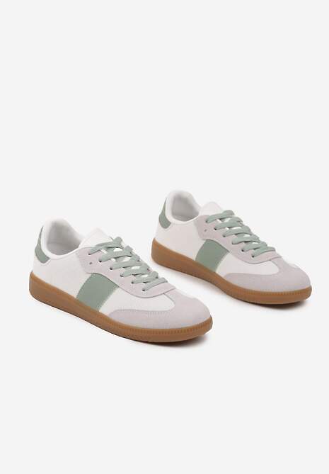 Biało-Zielone Sneakersy Tenisówki w Kultowym Stylu Neolithaen 5