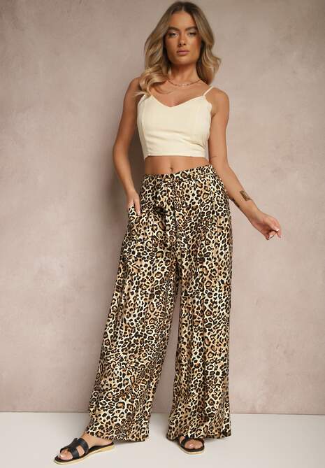 Pantaloni Galiora Imprimeu leopard