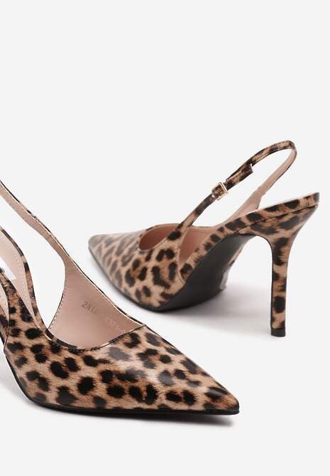 Panterkowe Eleganckie Szpilki Typu Slingback Anrelia 6